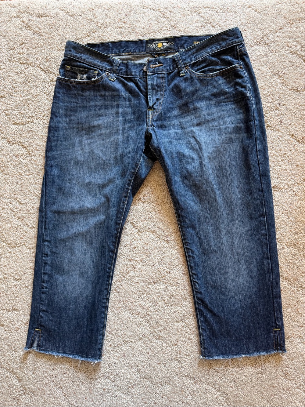 Lucky Brand Riley Slouchy Denim Capri 30